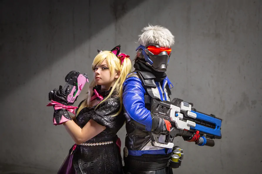 D.Va (chat noir) et Soldat 76 594